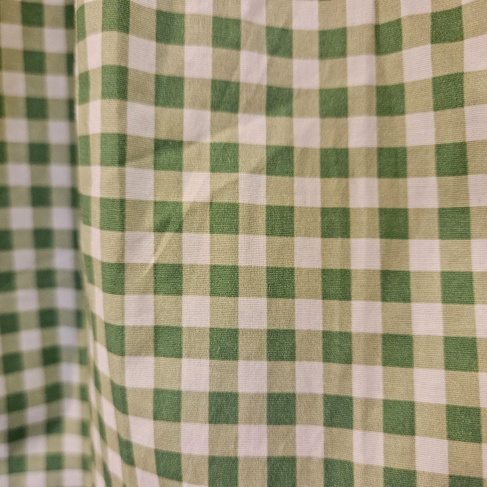 Hope Gathered Gingham Cotton-blend Poplin Skirt In Green - Picture 6 of 6